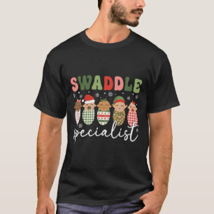 Tuchwickel-Spezialist Weihnachten Nicu Krankenschw T-Shirt