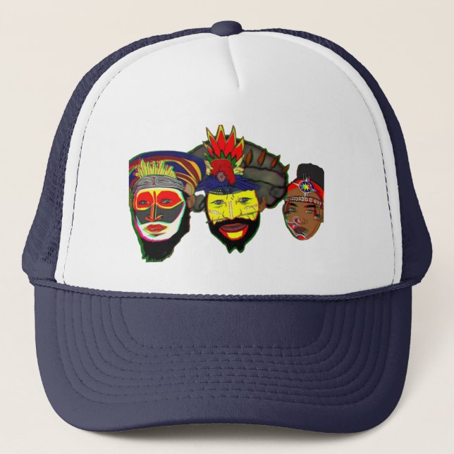 Tucker Hat mit neuen Funky Designs Truckerkappe (Vorderseite)