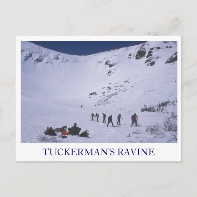 Tuckerman's Ravine Mount Washington Postkarte (Vorderseite)