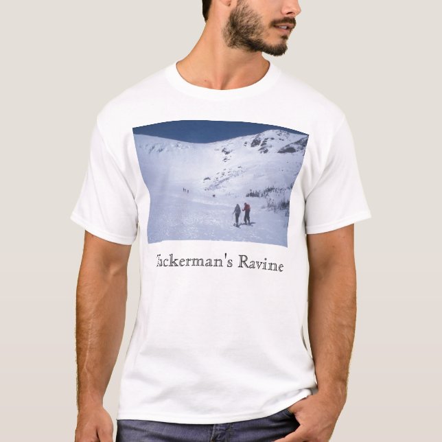 Tuckermans Schlucht Skiiers Berg Washington T-Shirt (Vorderseite)