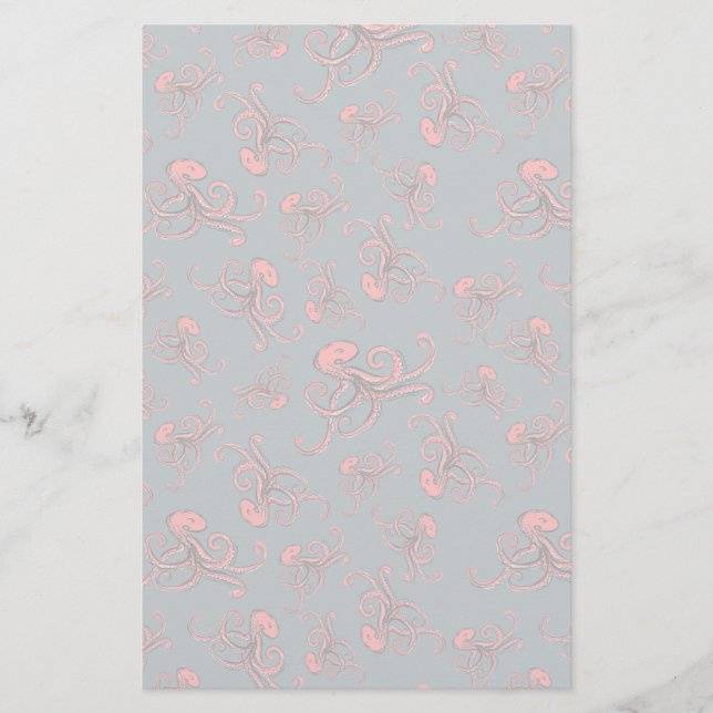 Tückisches Octopus-Muster Briefpapier (Vorderseite)
