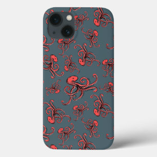 Tückisches Oktopus-Muster iPhone 13 Hülle