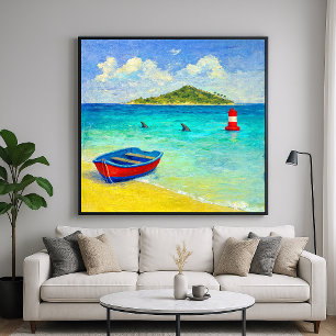 Tückisches Wasser - Küste im impressionistischen S Poster