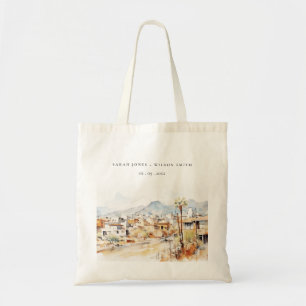 Tucson, Arizona Aquarell-Landschaft-Hochzeit Tragetasche