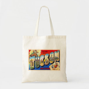 Tucson Arizona AZ Vintager Großbuchstabe Postkart Tragetasche