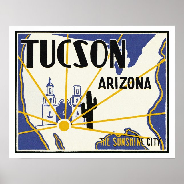 Tucson Arizona ~ Die Sonnenscheinstadt Poster (Vorne)