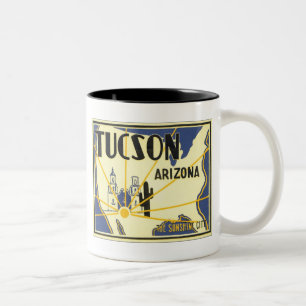 Tucson, Arizona Die sonnige Stadt Zweifarbige Tasse