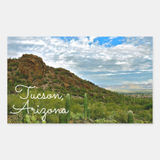 Tucson, Arizona Landschaft Rechteckiger Aufkleber