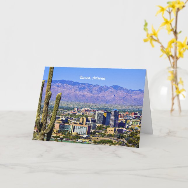Tucson, Arizona landschaftliche Aussicht Karte (Gelbe Blume)