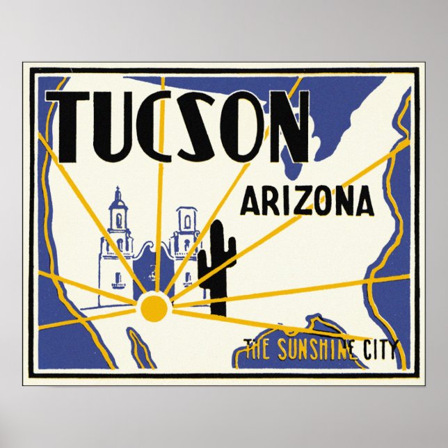 Tucson, Arizona Poster (Vorne)