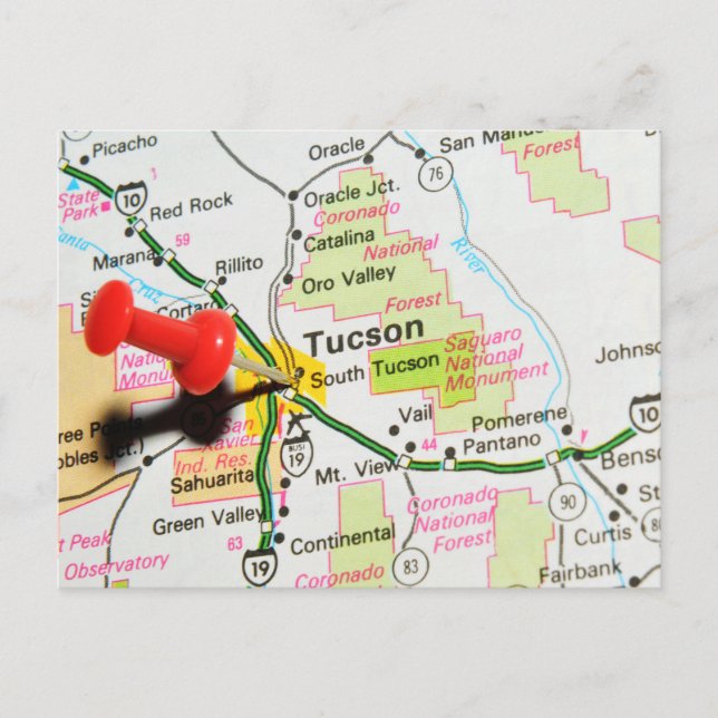 Tucson, Arizona Postkarte (Vorderseite)