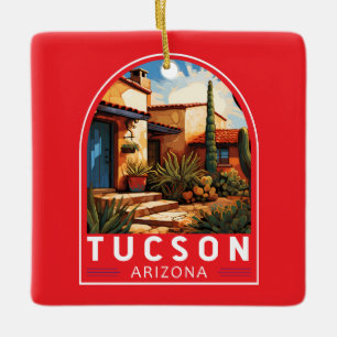 Tucson Arizona Reise Kunst Emblem Keramikornament