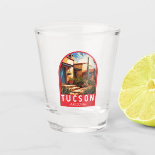 Tucson Arizona Reise Kunst Emblem Schnapsglas