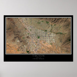 Tucson Arizona Satellite Poster Map