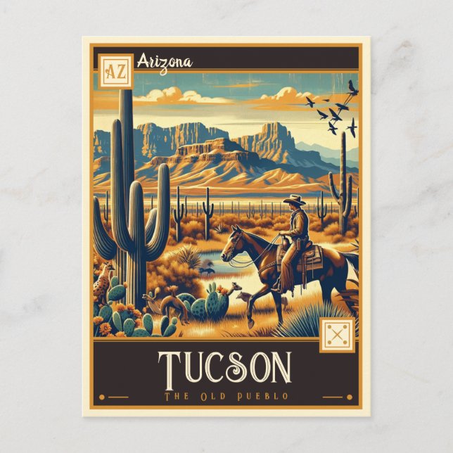 Tucson, Arizona | VINTAG Postkarte (Vorderseite)