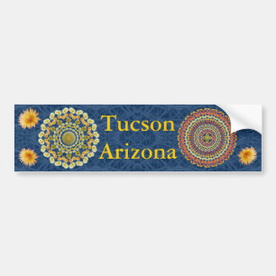 Tucson-Autoaufkleber mit Fass-Kaktus-Mandalas Autoaufkleber