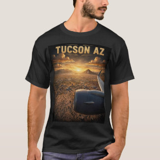 Tucson AZ A Mountain Sunset Vue Avion T-Shirt