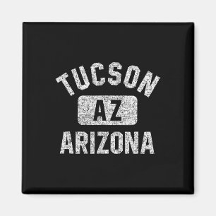 Tucson Az Arizona Gym Style gestörte White Print Magnet