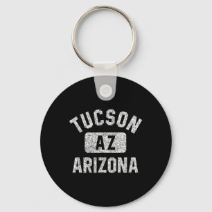 Tucson Az Arizona Gym Style gestörte White Print Schlüsselanhänger