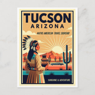 TUCSON AZ Native American Retro-Reise 1950er Jahre Postkarte
