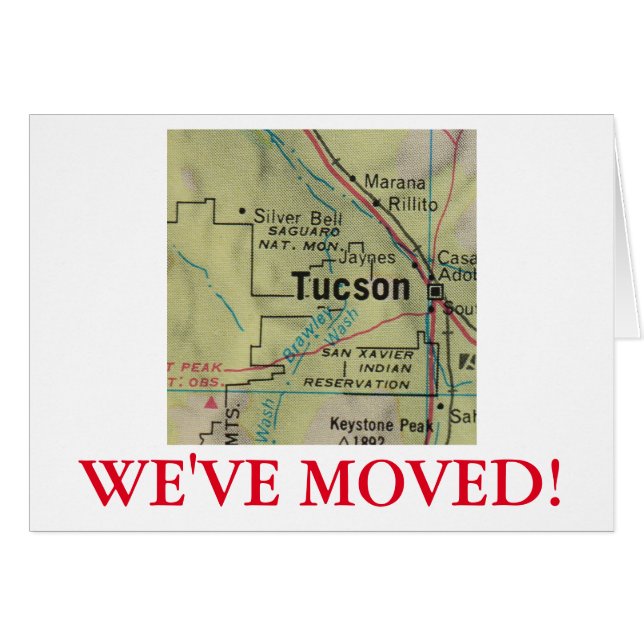 Tucson Nous avons déplacé le faire-part d'adresse (Devant horizontal)
