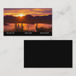 Tucson Sunset Wüste Business Card Visitenkarte
