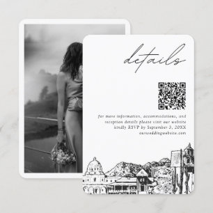 Tucson Wedding Modern Details QR Code Begleitkarte
