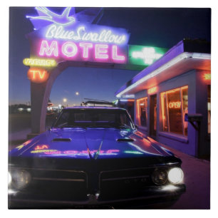 Tucumcari, New Mexico, Vereinigte Staaten. Route 6 Fliese