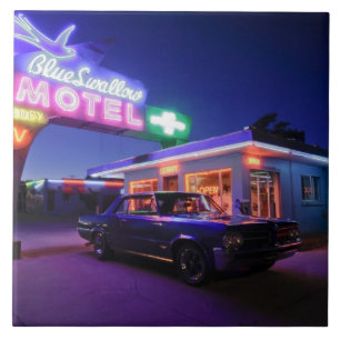 Tucumcari, New Mexico, Vereinigte Staaten. Route 6 Fliese