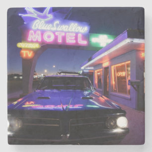 Tucumcari, New Mexico, Vereinigte Staaten. Route 6 Steinuntersetzer