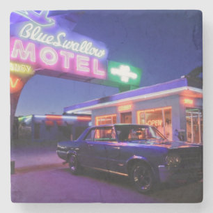 Tucumcari, New Mexico, Vereinigte Staaten. Route 6 Steinuntersetzer