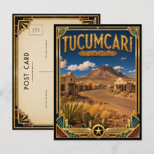 Tucumcari New Mexico Vintage Art Deco Golden Age Postkarte