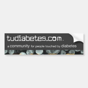 TuDiabetes.com-Autoaufkleber  Grey Line  Autoaufkleber