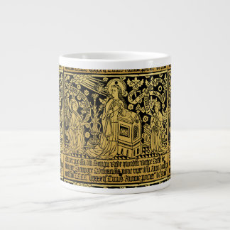 Tudor Brass Rubbing Annunciation Mary Angel Jumbo-Tasse