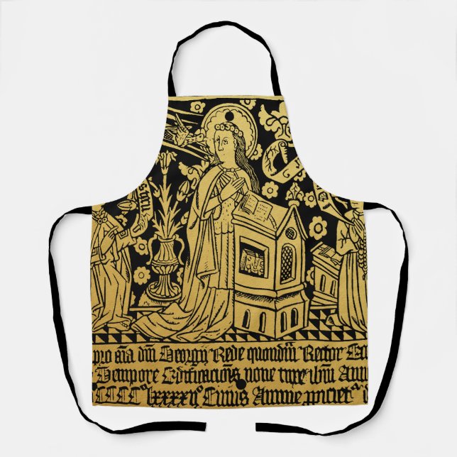 Tudor Brass Rubbing Annunciation Mary Angel Schürze (Vorderseite)