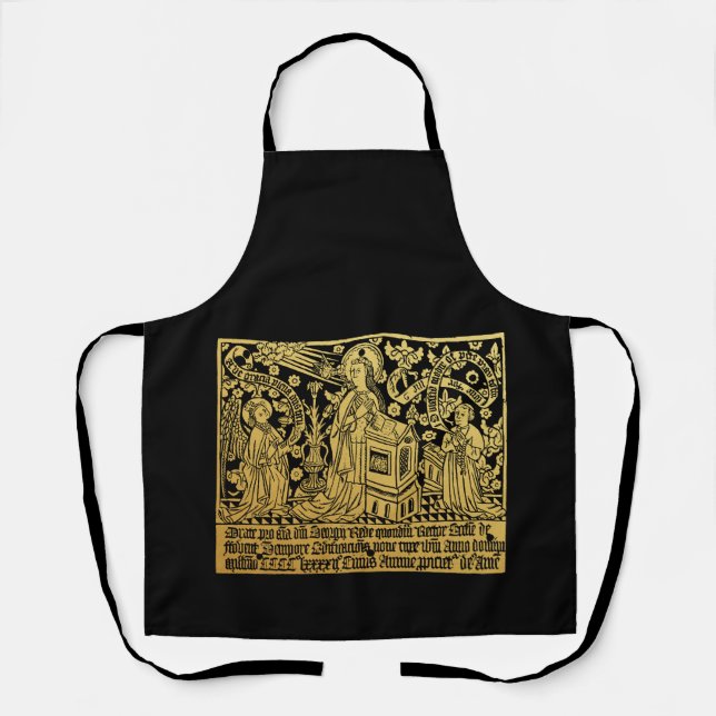 Tudor Brass Rubbing Annunciation Mary Angel Schürze (Vorderseite)