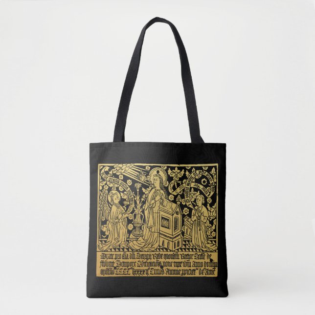 Tudor Brass Rubbing Annunciation Mary Angel Tasche (Vorderseite)