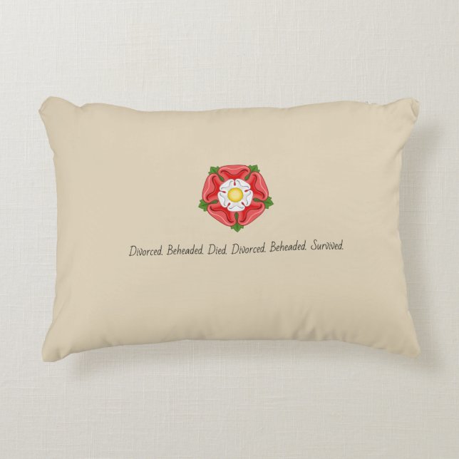 Tudor Ehefrauen mit Tudor Rosen-Akzent-Kissen Dekokissen (Vorderseite)