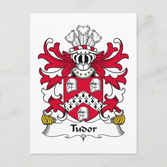 Tudor Familienwappen Postkarte (Vorderseite)