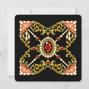 Tudor-inspiriertes Design Mary Queen of Scots Schm Einladung