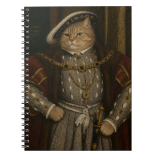 Tudor-Katzenkönig-Porträt – Henry VIII. Katzenrena Notizblock