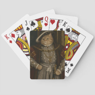 Tudor-Katzenkönig-Porträt – Henry VIII. Katzenrena Spielkarten