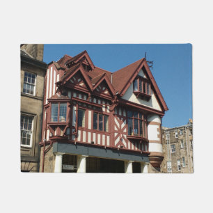 Tudor oak frame Gebäude, Edinburgh, Schottland Fußmatte