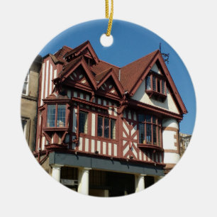 Tudor oak frame Gebäude, Edinburgh, Schottland Keramik Ornament