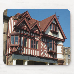 Tudor oak frame Gebäude, Edinburgh, Schottland Mousepad