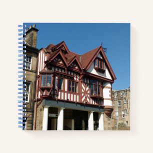 Tudor oak frame Gebäude, Edinburgh, Schottland Notizbuch