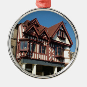 Tudor oak frame Gebäude, Edinburgh, Schottland Ornament Aus Metall