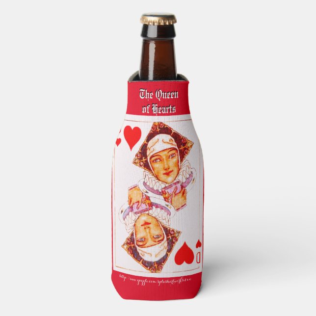 "Tudor Queen of Hearts" Flaschenkühler (Flaschenvorderseite)