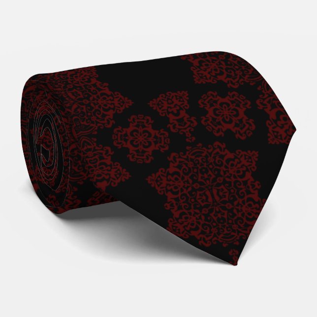 Tudor Rose Damask Krawatte (Gerollt)
