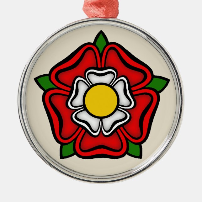 Tudor Rose England, Emblem der Royalty Ornament Aus Metall (Vorne)